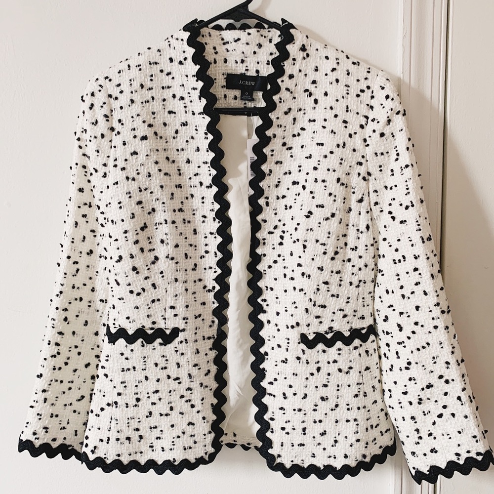 Ivory Spotted Tweed Suit